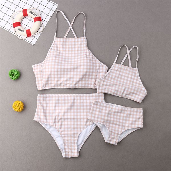 mother daughter swimsuit plaid bandage mommy and me swimwear bikini set family matching look mom and daughter girls bathing suit mother daughter swimsuit plaid bandage mommy and me swimwear bikini set family matching look mom and daughter girls bathing suit