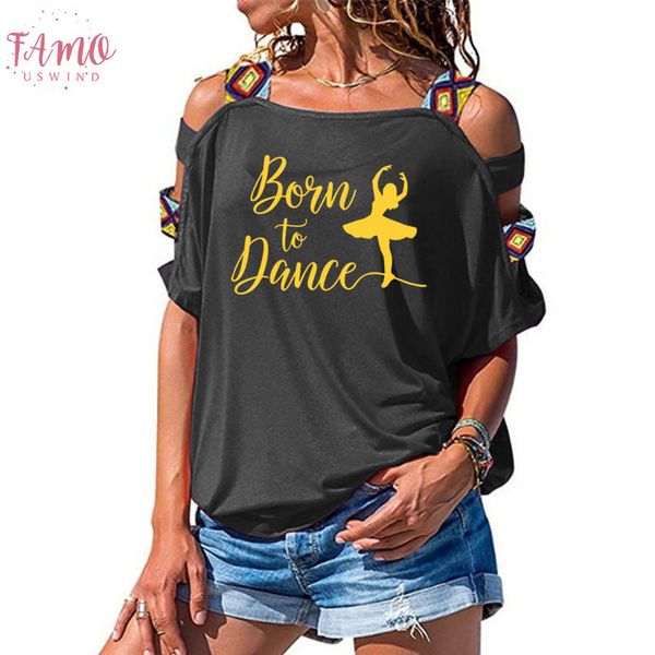 born to dance women tshirt cotton casual funny t shirt gift for lady yong girl short sleeve hollow out shoulder top, White
born to dance women tshirt cotton casual funny t shirt gift for lady yong girl short sleeve hollow out shoulder top, White