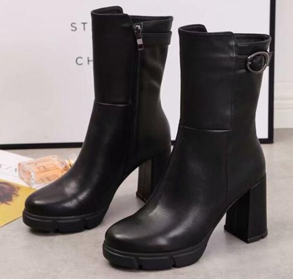 luxury new louise snow winter half womens martin chunky heel 8cm waterproof platform cow leather antiskid shoes size 35-39, Black
luxury new louise snow winter half womens martin chunky heel 8cm waterproof platform cow leather antiskid shoes size 35-39, Black