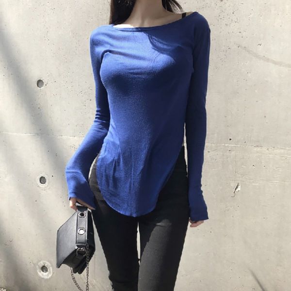 new women solid round neck basic casual perspective long sleeve slim pullover t-shirt, White
new women solid round neck basic casual perspective long sleeve slim pullover t-shirt, White