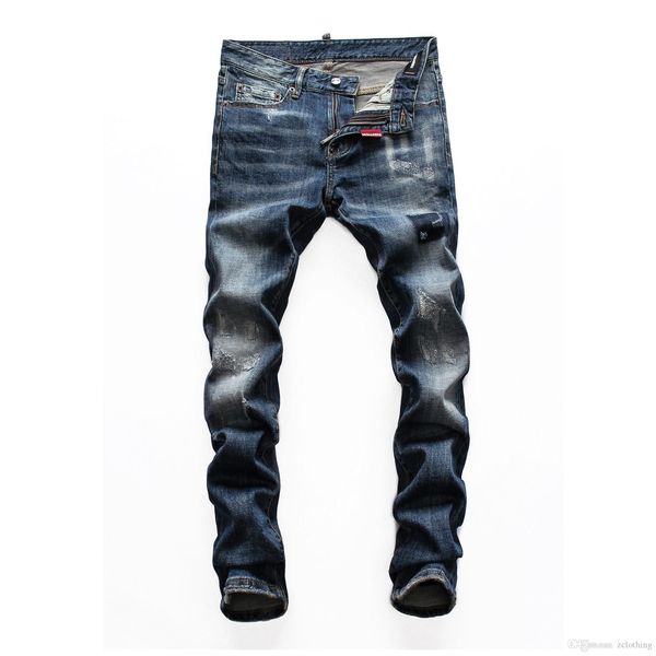 new men's locomotive jeans big hole jeans zipper placket pants men's fashion designer slim men's jeans, Blue
new men's locomotive jeans big hole jeans zipper placket pants men's fashion designer slim men's jeans, Blue