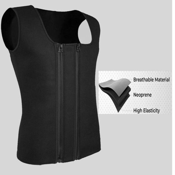 men sports fitness slimming neoprene vest tank waist support waist trainer, Black;red
men sports fitness slimming neoprene vest tank waist support waist trainer, Black;red
