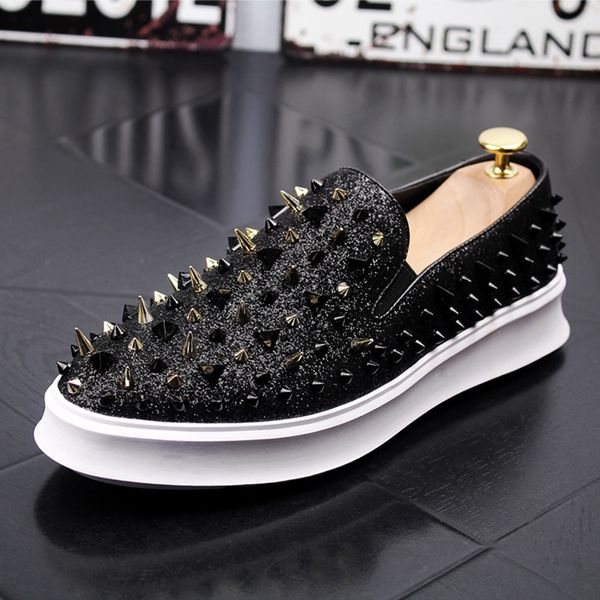 stephoes men fashion casual shoes spring autumn rivets punk style loafers male hip hop breathable trending smoking slippers, Black
stephoes men fashion casual shoes spring autumn rivets punk style loafers male hip hop breathable trending smoking slippers, Black