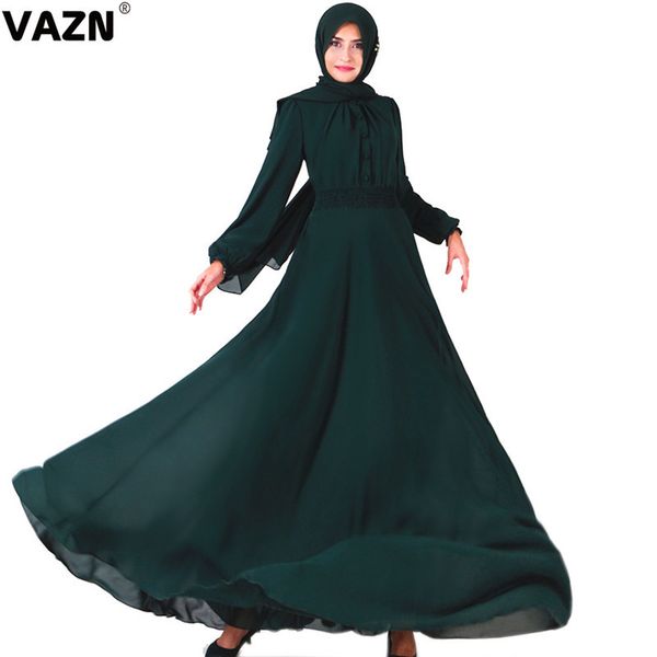 vazn 2020 fresh clear holiday untidy full sleeve high waist braid women georgette ball gown maxi dress, Black;pink
vazn 2020 fresh clear holiday untidy full sleeve high waist braid women georgette ball gown maxi dress, Black;pink