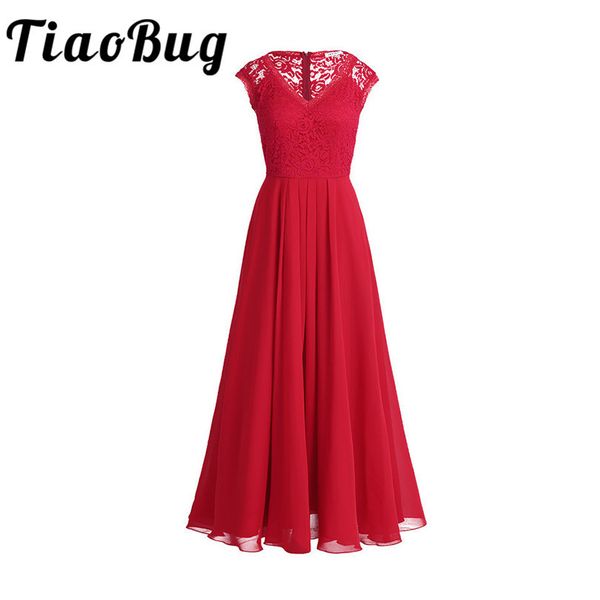 tiaobug elegant women ladies sleeveless chiffon v neck lace bridesmaid floor length long dress formal occasion prom party dress, Black
tiaobug elegant women ladies sleeveless chiffon v neck lace bridesmaid floor length long dress formal occasion prom party dress, Black