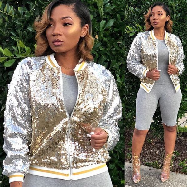 stylish womens designer jacket fashion sequins women jacket casual long sleeve panelled thread women coat, Black;brown
stylish womens designer jacket fashion sequins women jacket casual long sleeve panelled thread women coat, Black;brown