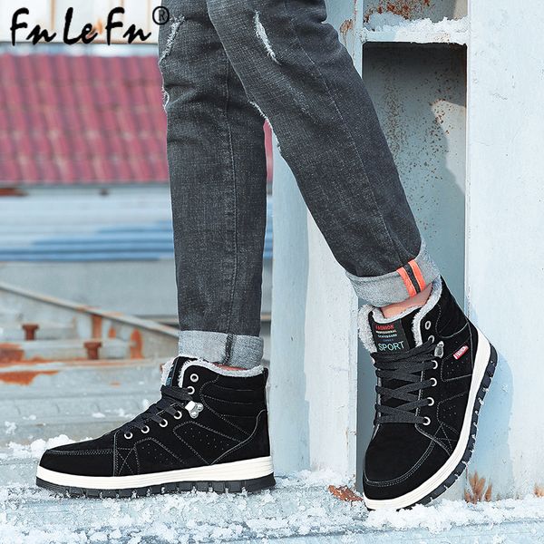 fnlefn 2019 new men wool warm snow boots men winter warm fur ankle snow boots lace-up winter sneakers plus size44 8809, Black
fnlefn 2019 new men wool warm snow boots men winter warm fur ankle snow boots lace-up winter sneakers plus size44 8809, Black
