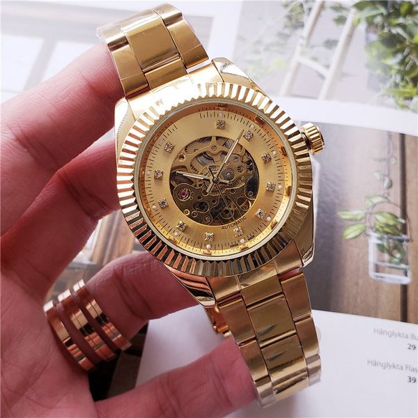 gentleman style 116610 brand mens hollow mechanical watch gear bezel luxury gold watch diamond literal full automatic wristwatch, Slivery;brown
gentleman style 116610 brand mens hollow mechanical watch gear bezel luxury gold watch diamond literal full automatic wristwatch, Slivery;brown