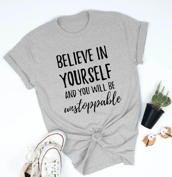 believe in yourself and you will be unsable women t-shirt faith shirt fashion cotton tshirt inspiring 90s aesthetic tee, White
believe in yourself and you will be unsable women t-shirt faith shirt fashion cotton tshirt inspiring 90s aesthetic tee, White