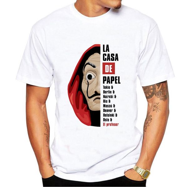 male t shirt funny design la casa de papel t shirt men money heist tees tv series men short sleeve house of paper t-shirt, White;black
male t shirt funny design la casa de papel t shirt men money heist tees tv series men short sleeve house of paper t-shirt, White;black
