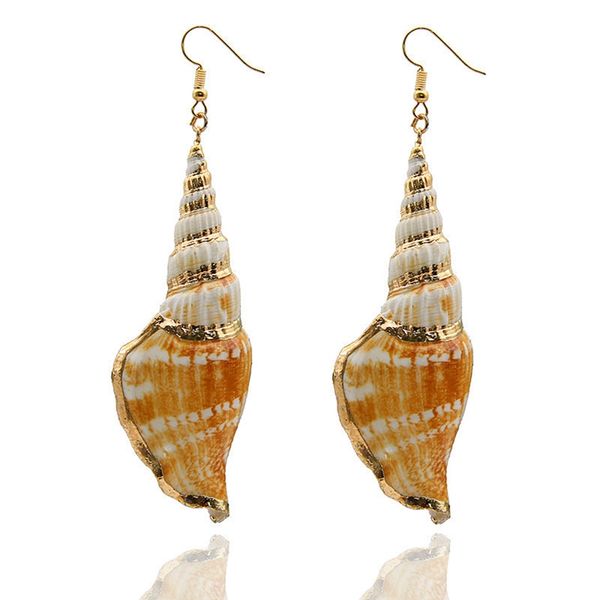 european and american bohemian style exquisite fashion natural conch research hualuo modeling shell earrings ladies variety styling jewelry, Golden
european and american bohemian style exquisite fashion natural conch research hualuo modeling shell earrings ladies variety styling jewelry, Golden