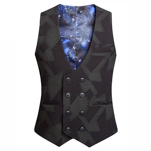 fashion retro double breasted camouflage slim dress vests mens casual sleeveless formal wool jacket suit vest men waistcoat, Black;white
fashion retro double breasted camouflage slim dress vests mens casual sleeveless formal wool jacket suit vest men waistcoat, Black;white