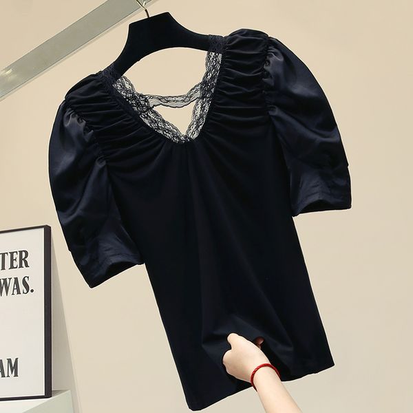 double v-neck black and white casual chiffon shirt summer short-sleeved shirt women loose blouse woman blusas femininos
double v-neck black and white casual chiffon shirt summer short-sleeved shirt women loose blouse woman blusas femininos