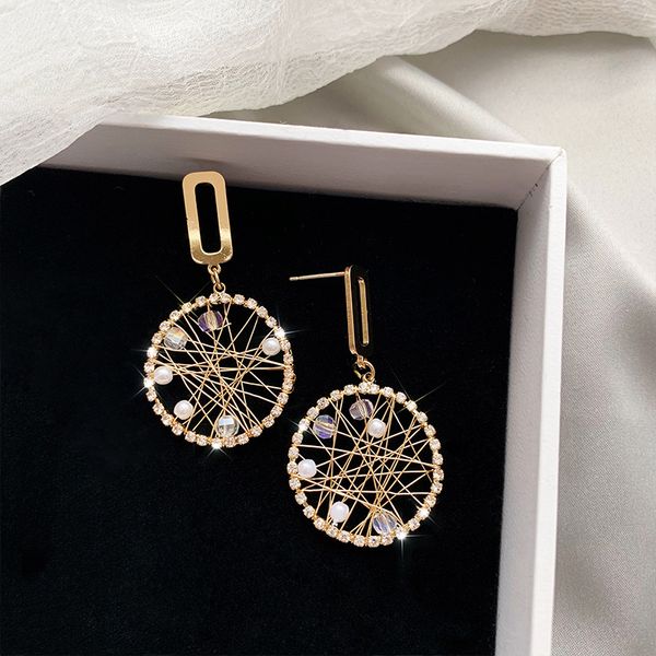 fashion dream catcher earrings gold crystal pearl round earring for woman girl charm anniversary jewelry gift, Silver
fashion dream catcher earrings gold crystal pearl round earring for woman girl charm anniversary jewelry gift, Silver