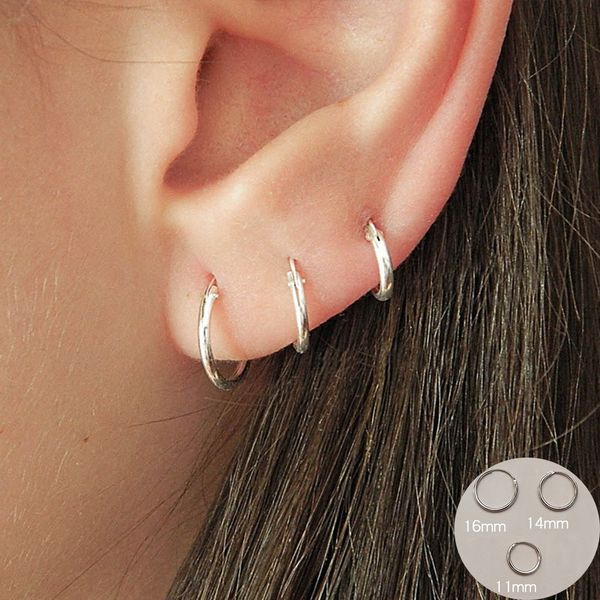 3 pairs 925 sterling silver fashion women girl simple round circle small ear earring punk hip-hop earrings jewelry 3 size z1003, Golden;silver
3 pairs 925 sterling silver fashion women girl simple round circle small ear earring punk hip-hop earrings jewelry 3 size z1003, Golden;silver