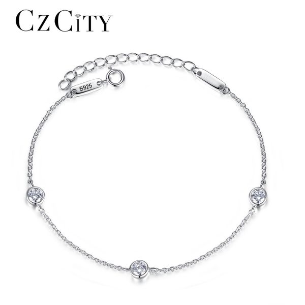 czcity charm women chain link sterling silver bracelet for women simple classic cubic zirconia female bracelets fine jewelry, Black
czcity charm women chain link sterling silver bracelet for women simple classic cubic zirconia female bracelets fine jewelry, Black