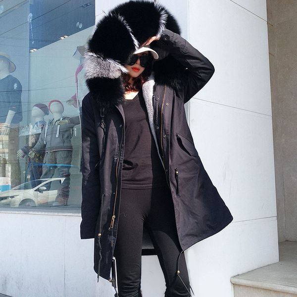 2020 new winter woman coat parkas jacket large fox fur collar hooded detachable warm fur lining brand style overcoat, Black
2020 new winter woman coat parkas jacket large fox fur collar hooded detachable warm fur lining brand style overcoat, Black