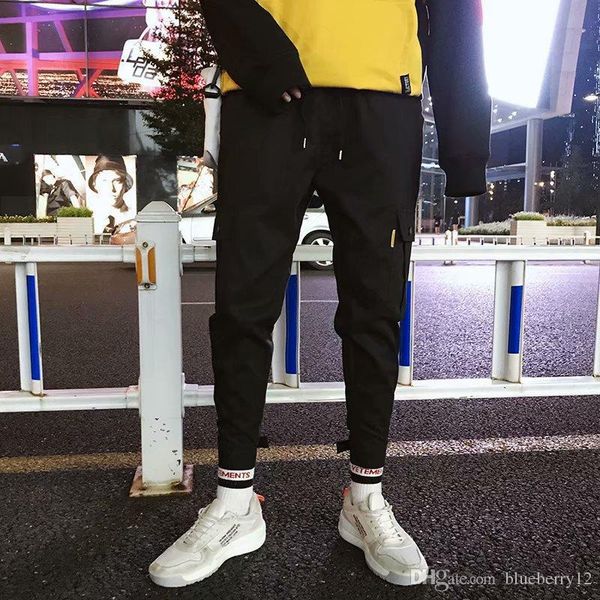 pants men letter printed pockets leisure simple fashion style trousers mens cargo pant with 2 colors asian size, Black 
pants men letter printed pockets leisure simple fashion style trousers mens cargo pant with 2 colors asian size, Black
