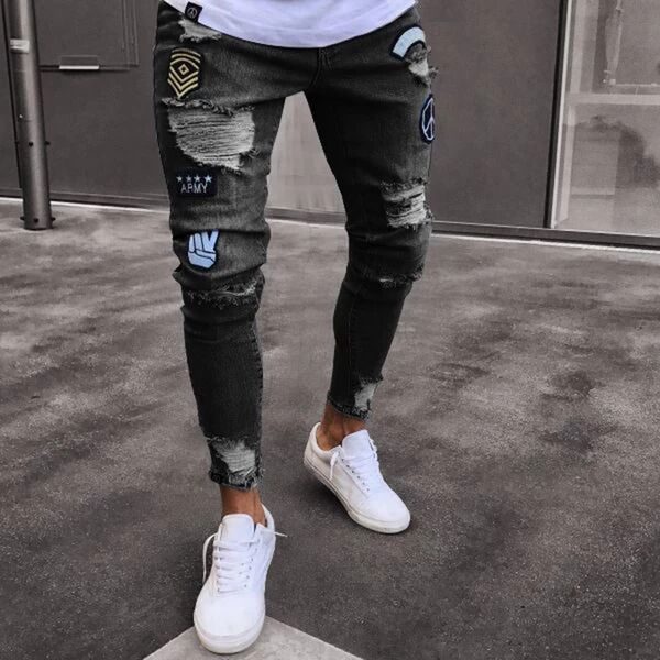 new mens jeans fashion distressed zipper ripped jeans mens skinny biker pants hip hop denim pants blue
new mens jeans fashion distressed zipper ripped jeans mens skinny biker pants hip hop denim pants blue
