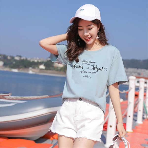 mukara 2019 summer printing cotton t-shirt all-match loose student short-sleeved cotton t-shirt female large size female, White
mukara 2019 summer printing cotton t-shirt all-match loose student short-sleeved cotton t-shirt female large size female, White