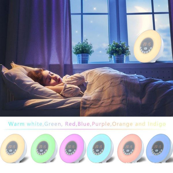 wake up light alarm clock simulation digital clock fm radio wireless bluetooth speaker bedside lamp eu plug
wake up light alarm clock simulation digital clock fm radio wireless bluetooth speaker bedside lamp eu plug