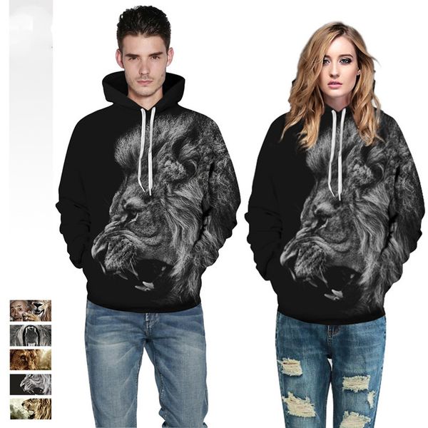 5 style lion print 3d hoodies plus size sweatshirts men women harajuku animal punk thin streetwear with cap masculino dropship, Black
5 style lion print 3d hoodies plus size sweatshirts men women harajuku animal punk thin streetwear with cap masculino dropship, Black