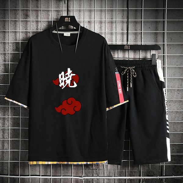 men's tracksuits high-q anime naruto sharingan pure cotton t-shirt uchiha sasuke casual loose short pants sets, Gray
men's tracksuits high-q anime naruto sharingan pure cotton t-shirt uchiha sasuke casual loose short pants sets, Gray