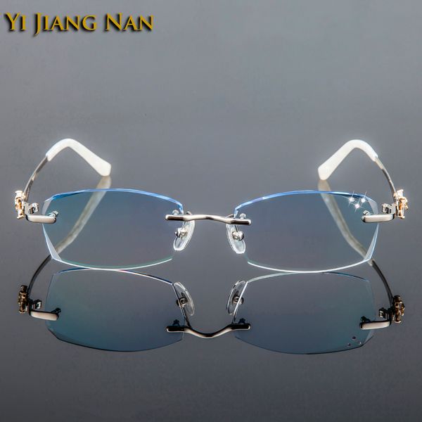 wholesale- brand diamond titanium frames tint lenses rimless pink eye glasses frames fashion women dioptr occhiali da vista, Silver
wholesale- brand diamond titanium frames tint lenses rimless pink eye glasses frames fashion women dioptr occhiali da vista, Silver