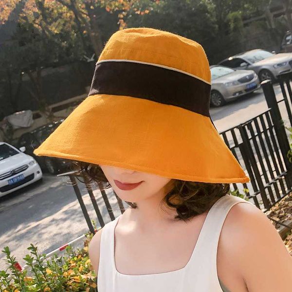 new large hat brim simple wild sun hat ladies solid color cotton fisherman, Blue;gray
new large hat brim simple wild sun hat ladies solid color cotton fisherman, Blue;gray