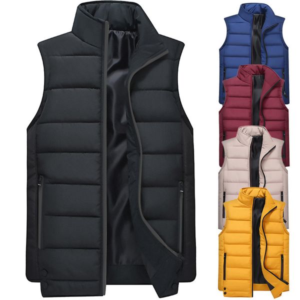 men's down vests 5 color winter jackets waistcoat men fashion sleeveless solid zipper coat overcoat warm vests plus size m-3xl, Black
men's down vests 5 color winter jackets waistcoat men fashion sleeveless solid zipper coat overcoat warm vests plus size m-3xl, Black
