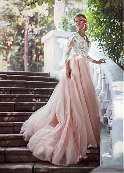 romantic robe de soiree tulle deep v-neck pink lace prom dresses illusion 3/4 sleeves a-line long evening gowns floor length 2019 hot, Black
romantic robe de soiree tulle deep v-neck pink lace prom dresses illusion 3/4 sleeves a-line long evening gowns floor length 2019 hot, Black