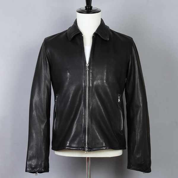 2020 casual genuine men black sheepskin short turn-down collar motorcycle biker jacket real leather coat
2020 casual genuine men black sheepskin short turn-down collar motorcycle biker jacket real leather coat
