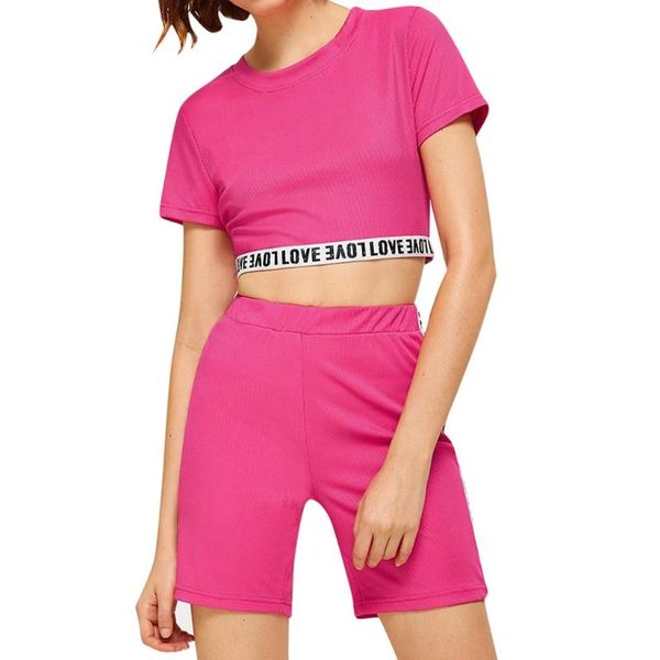 fashion women's tracksuit womens short sleeve letter printing o-neck blouse shorts suit two piece set crop and shorts#y15, White;black
fashion women's tracksuit womens short sleeve letter printing o-neck blouse shorts suit two piece set crop and shorts#y15, White;black