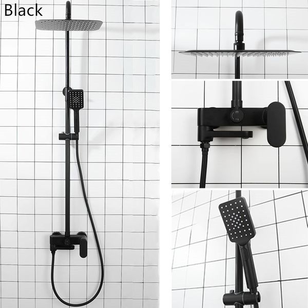 Brass Black Bathroom Shower Set Wall Mounted Hot Cold Water Mixer Bathroom Shower Faucet
Brass Black Bathroom Shower Set Wall Mounted Hot Cold Water Mixer Bathroom Shower Faucet