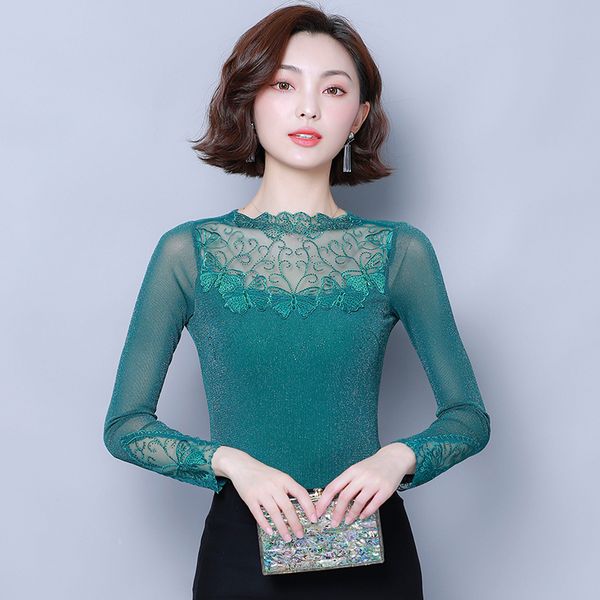 plus size 2019 new women shirts full sleeve hollow out mesh drilling blouse shirt red green black 9939, White
plus size 2019 new women shirts full sleeve hollow out mesh drilling blouse shirt red green black 9939, White