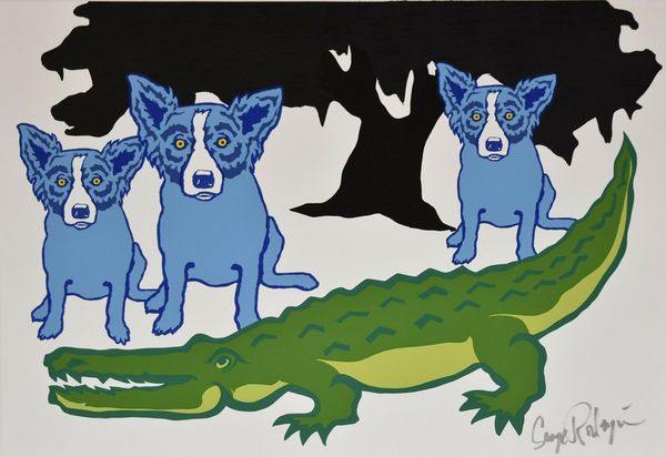 george rodrigue blue dog later gator home decor handpainted &hd print oil painting on canvas wall art canvas pictures 200115
george rodrigue blue dog later gator home decor handpainted &hd print oil painting on canvas wall art canvas pictures 200115
