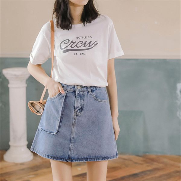 summer korea high waist a-line skirt ladies was thin-women jeans skirts casual mini denim skirt, Black
summer korea high waist a-line skirt ladies was thin-women jeans skirts casual mini denim skirt, Black