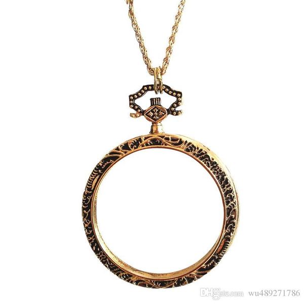 vintage 6 times magnifying glasses necklace retro antique exquisite carving jewelry portable magnifier necklace fine jewelry gift wholesale, Silver
vintage 6 times magnifying glasses necklace retro antique exquisite carving jewelry portable magnifier necklace fine jewelry gift wholesale, Silver