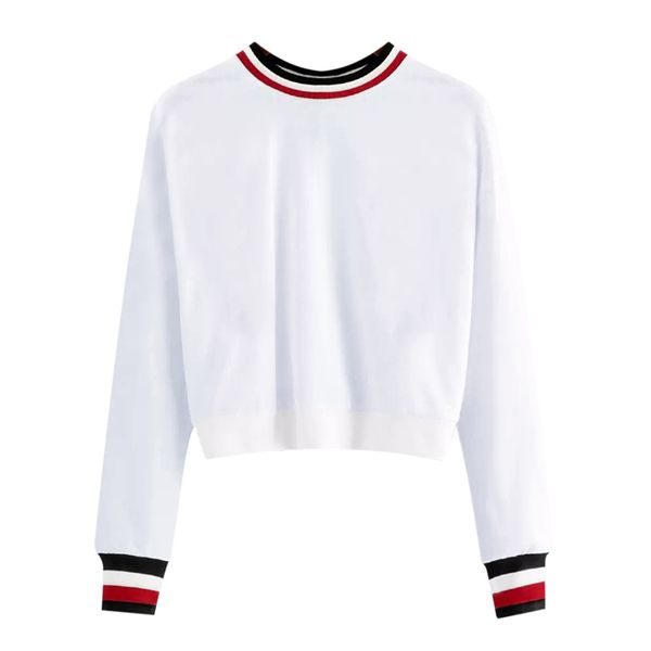 2019 fashion women sweatshirt high-quality women models women's off shoulder long sleeve autumn stripe pullover, White
2019 fashion women sweatshirt high-quality women models women's off shoulder long sleeve autumn stripe pullover, White