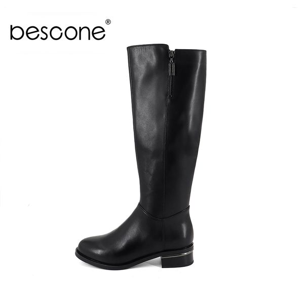 bescone winter ladies boots genuine leather handmade round toe square heel shoes zipper med heel women boots bc262, Black
bescone winter ladies boots genuine leather handmade round toe square heel shoes zipper med heel women boots bc262, Black