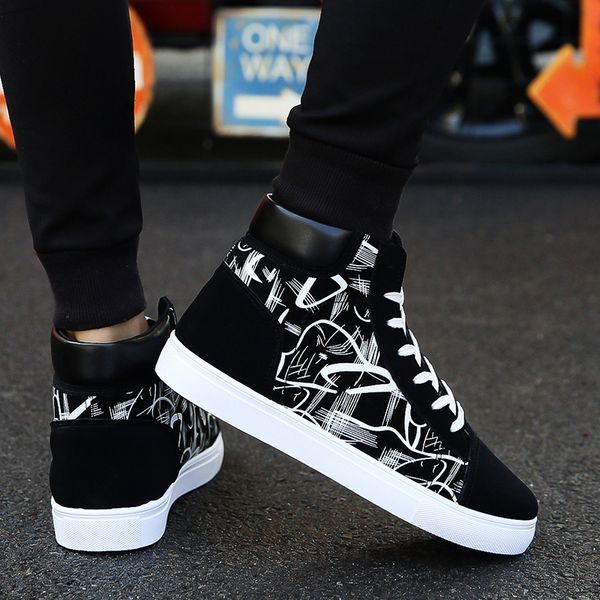 2019 plus size 39-44 brand men sneakers platform shoes breathable print male shoes high sock walking men vulcanized shoes t200413, Black
2019 plus size 39-44 brand men sneakers platform shoes breathable print male shoes high sock walking men vulcanized shoes t200413, Black