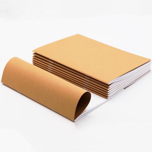 A5 Notebook Student School Opening Supplies Journal Diary Meeting Record Book Stationery Classroom Exercise Book B5 Kraft Paper Cover