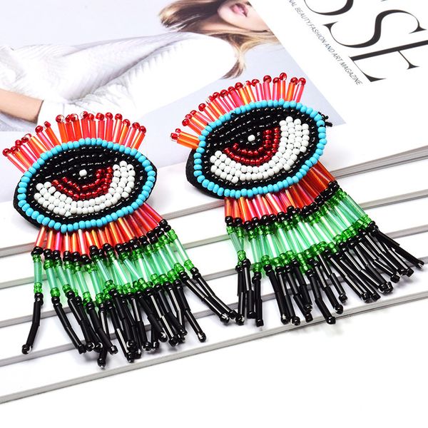 bohemian vintage handmade colorful beads tassel long drop earrings high-quality new fashion jewelry accessories for women, Golden
bohemian vintage handmade colorful beads tassel long drop earrings high-quality new fashion jewelry accessories for women, Golden