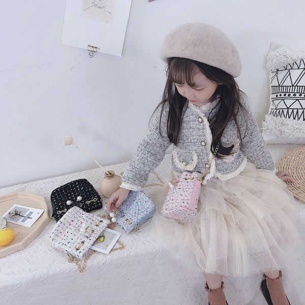 girls kids fashion pearl shoulder bag princess mini handbag crossbody bag