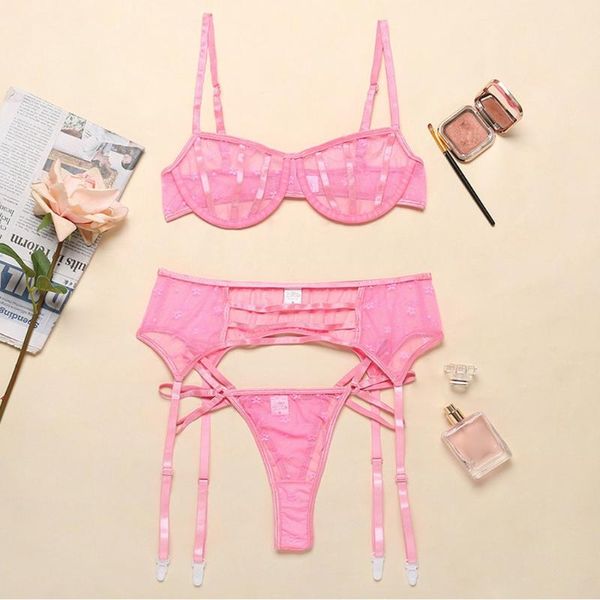 3pcs women lingerie underwear temptation mesh erotica bra set mujer erotic lace bra panty garter set sleepwear, Red;black
3pcs women lingerie underwear temptation mesh erotica bra set mujer erotic lace bra panty garter set sleepwear, Red;black