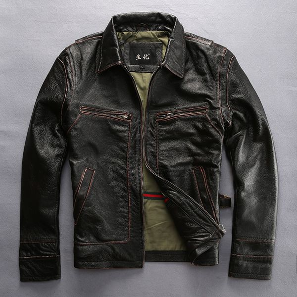 2018 new men leather jacket vintage black business casual genuine cowskin plus size xxl factory direct men winter coats
2018 new men leather jacket vintage black business casual genuine cowskin plus size xxl factory direct men winter coats
