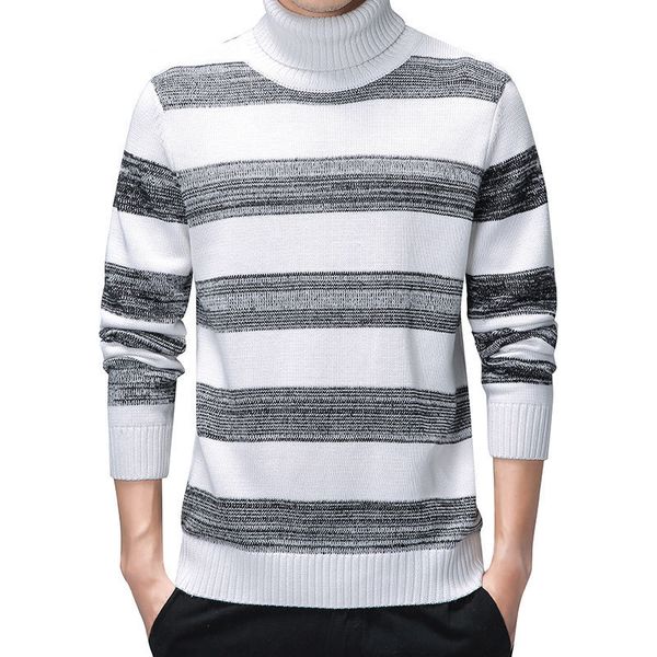 white striped turtleneck men sweater long sleeve pullovers knitted pull homme men winter clothes 3xl knittwear coats j637, White;black
white striped turtleneck men sweater long sleeve pullovers knitted pull homme men winter clothes 3xl knittwear coats j637, White;black