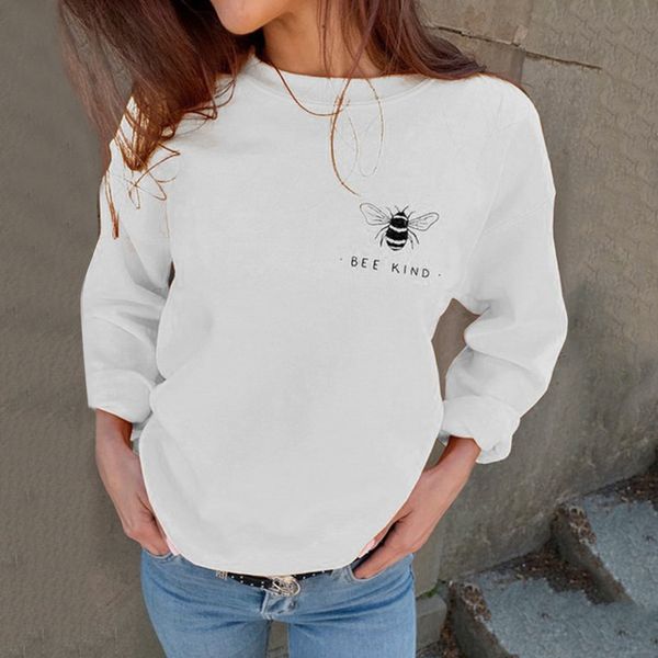 women sweatshirt pullovers autumn spring bee kind letter print harajuku pullovers casual loose blouses sudadera mujer moletom, Black
women sweatshirt pullovers autumn spring bee kind letter print harajuku pullovers casual loose blouses sudadera mujer moletom, Black