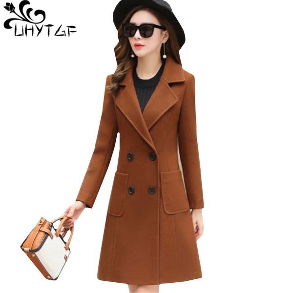 uhytgf autumn wool coat women double-breasted slim winter jacket female 3xl plus size woolen windbreaker coats abrigos mujer 779, Black
uhytgf autumn wool coat women double-breasted slim winter jacket female 3xl plus size woolen windbreaker coats abrigos mujer 779, Black