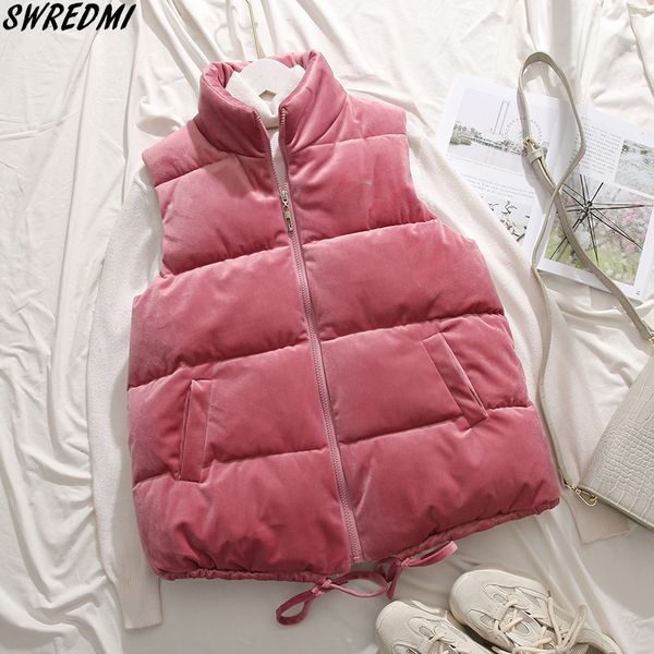 women's vests swredmi winter vest women autumn short stand collar velvet cotton female outwear waistcoat solid zipper sleeve jacket coa, Black;white
women's vests swredmi winter vest women autumn short stand collar velvet cotton female outwear waistcoat solid zipper sleeve jacket coa, Black;white